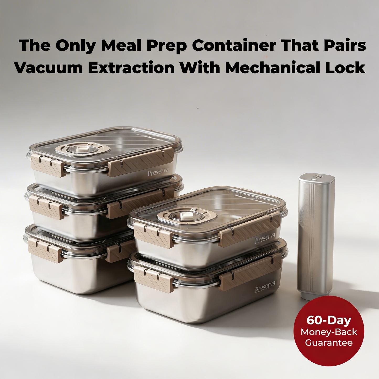 Vacuum 5-Piece Meal Prep System